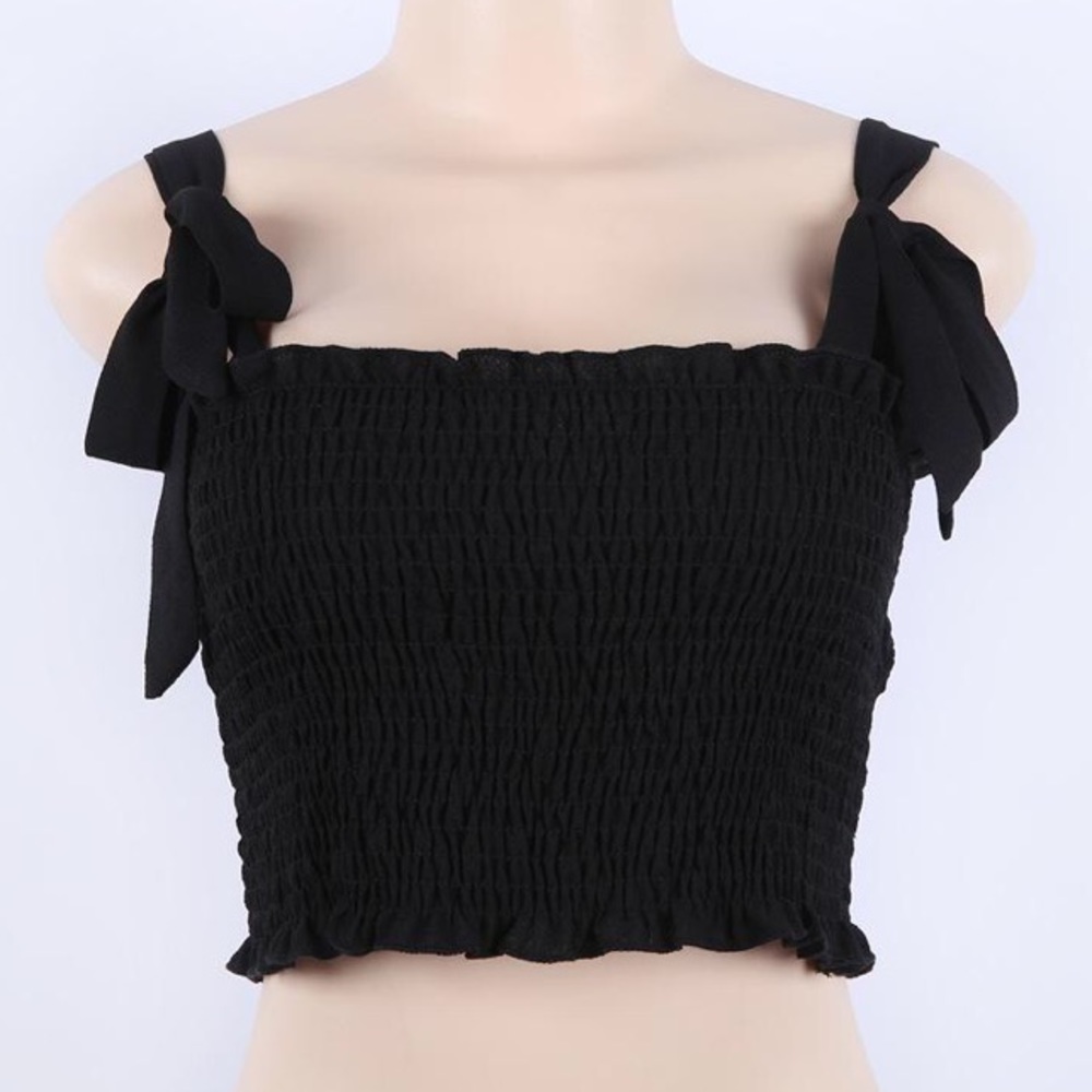 ‘Summer’ Black Crop Top - Picture 4 of 6